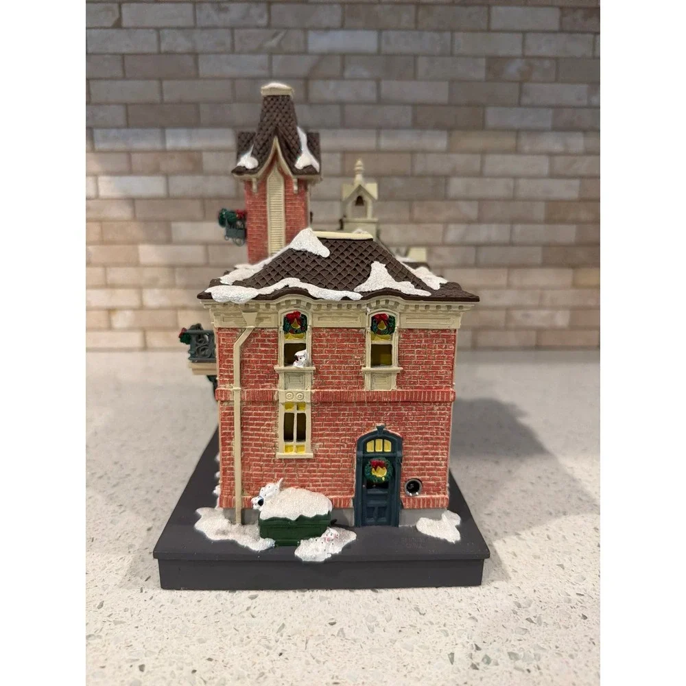 Disney Village Light Up Fire Station 101 Dalmations Christmas